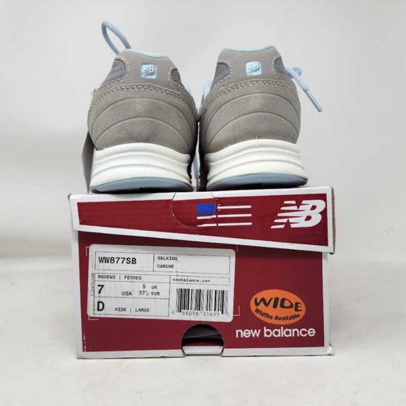 New women's 7W New Balance 877 V1 silver walking shoes sneakers 7 Wide WW877SB - Picture 2 of 11